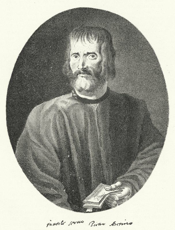 Pietro Aretino, poeta e escritor italiano (gravura) de German School