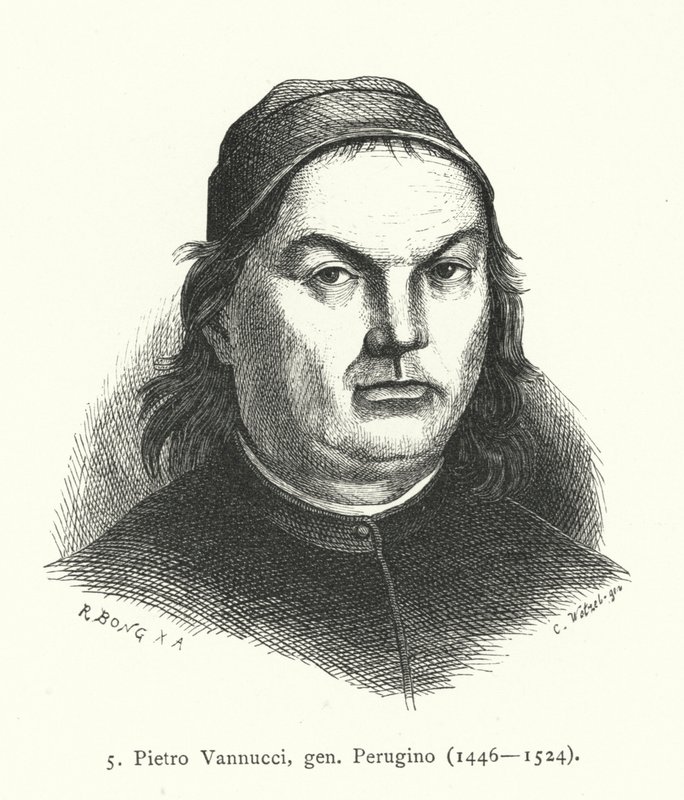 Pietro Perugino, artista italiano renascentista (gravura) de German School