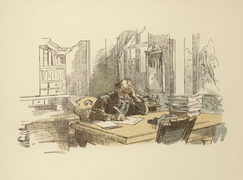 Escrita de poeta (cor litho) de German School
