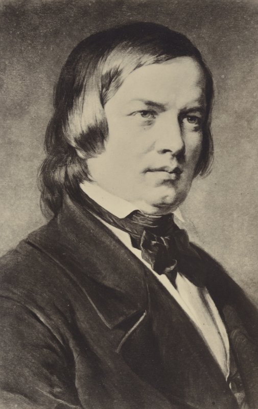 Retrato de Robert Schumann de German School