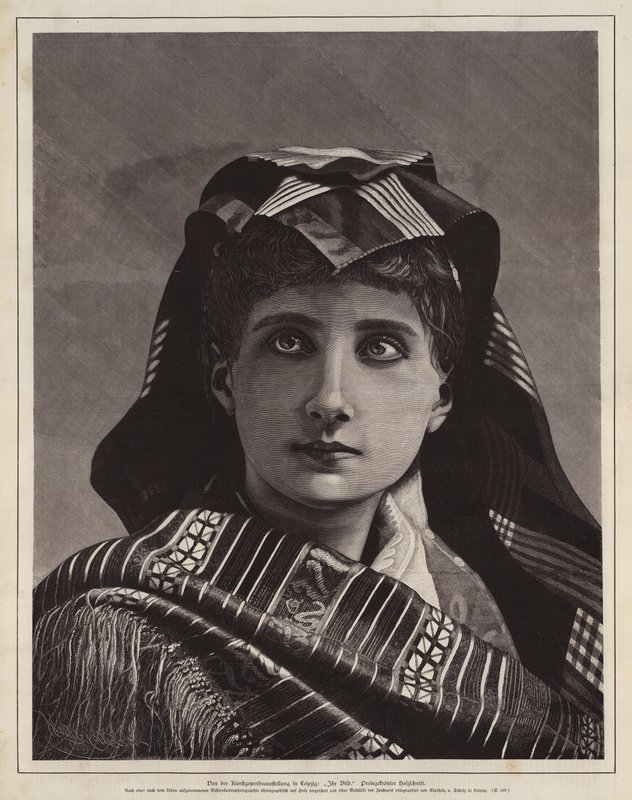 Retrato de uma mulher, talha premiada da Exposição de Artes e Ofícios, Leipzig, Alemanha de German School