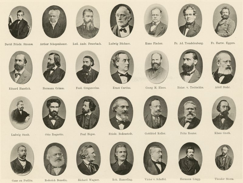 Retratos de Alemães famosos de Ritter vom Deutschen Geiste (litho) de German School