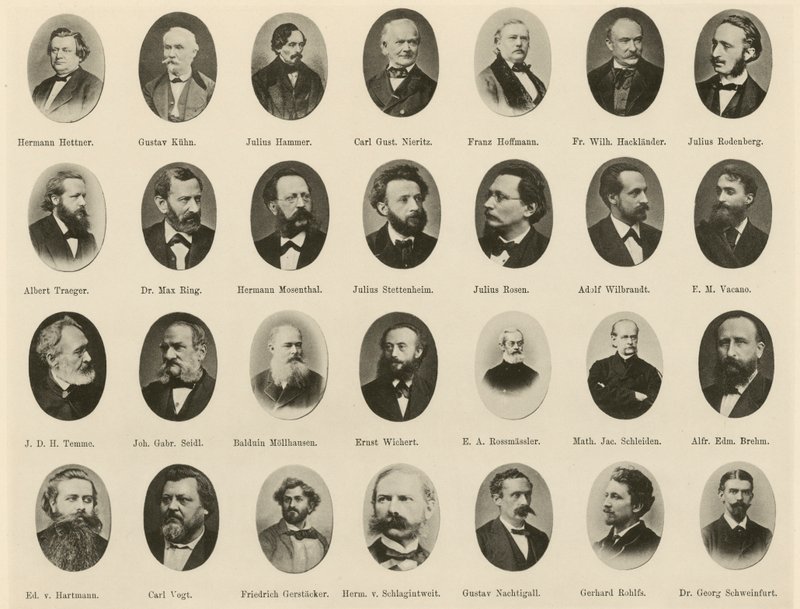 Retratos de Alemães famosos de Ritter vom Deutschen Geiste (litho) de German School