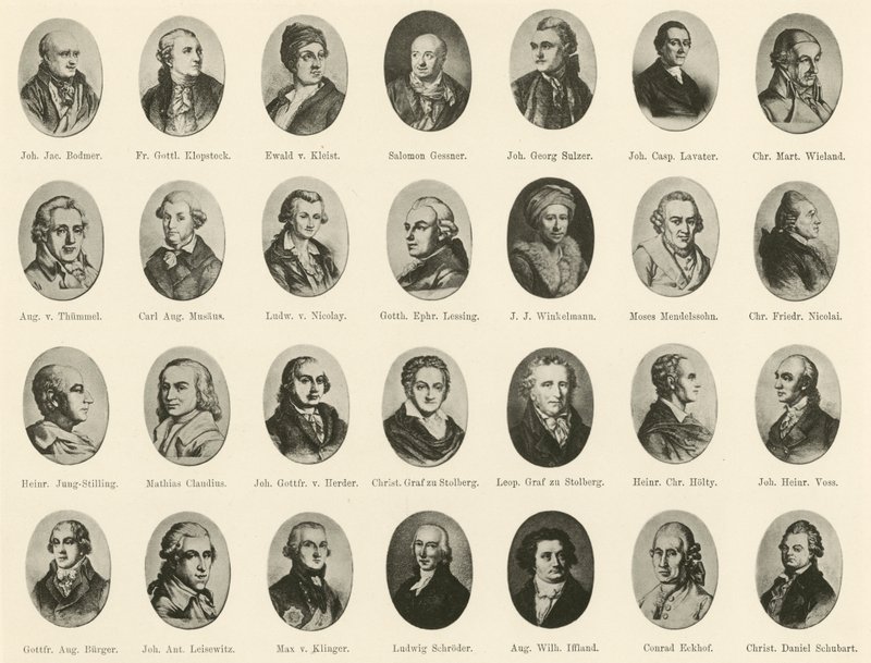 Retratos de Alemães famosos de Ritter vom Deutschen Geiste (litho) de German School