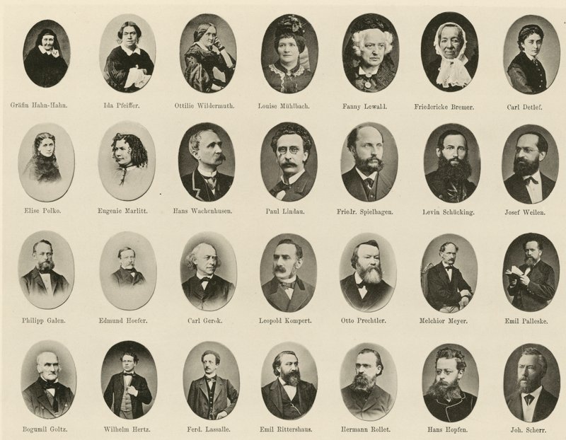 Retratos de Alemães famosos de Ritter vom Deutschen Geiste (litho) de German School