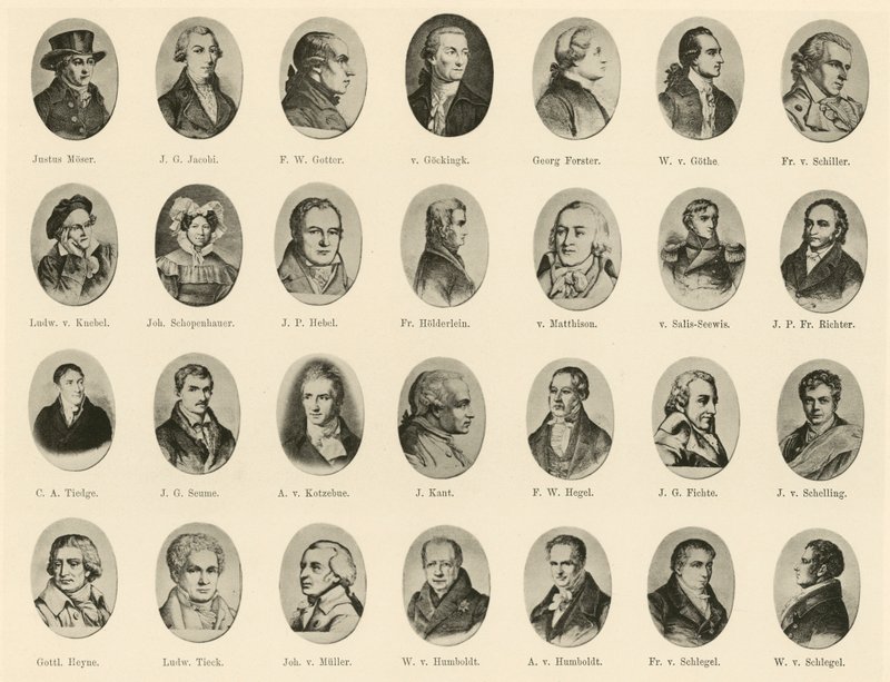 Retratos de Alemães famosos de Ritter vom Deutschen Geiste (litho) de German School