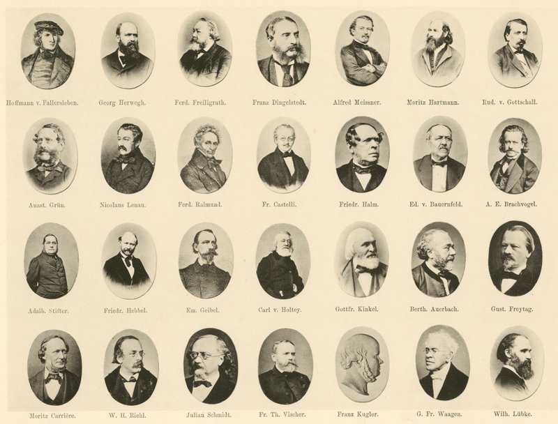 Retratos de Alemães famosos de Ritter vom Deutschen Geiste (litho) de German School