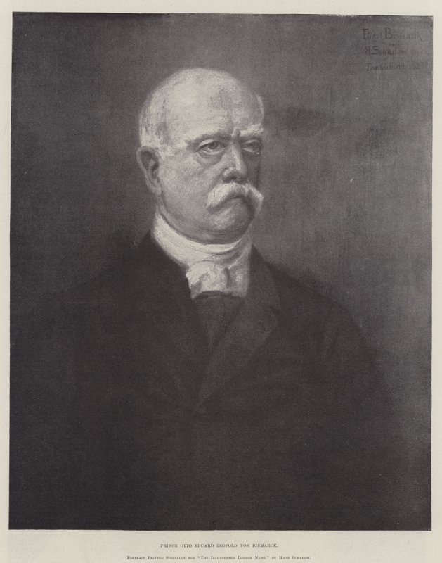 Príncipe Otto Eduard Leopold von Bismarck (gravura) de German School
