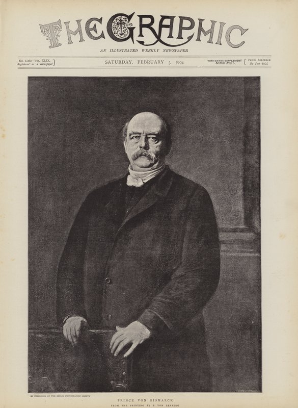Príncipe Von Bismarck (litho) de German School