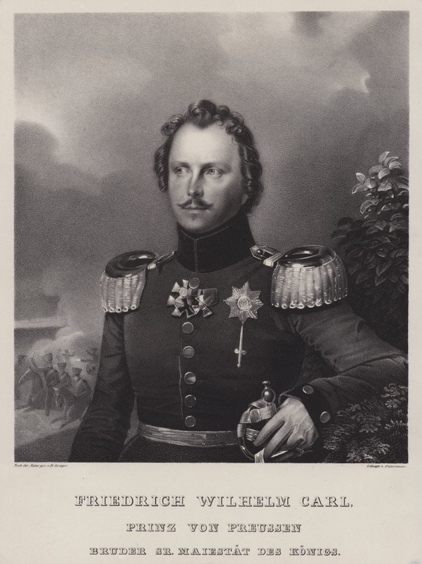 Príncipe Wilhelm da Prússia (1783-1851), irmão do Rei Frederico Guilherme III (litho) de German School
