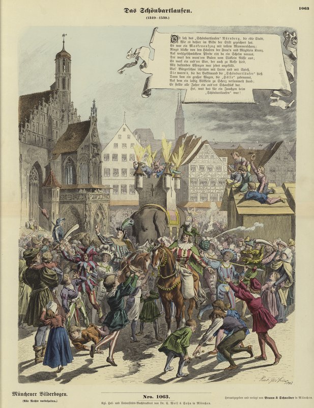 Procissão do Schoenbartlaufen, Nuremberg, Alemanha, 1349-1539 de German School