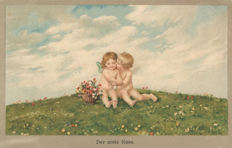 Putti beijando de German School