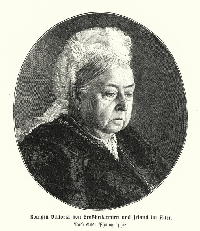 A Rainha Vitória em idade avançada (gravura) de German School
