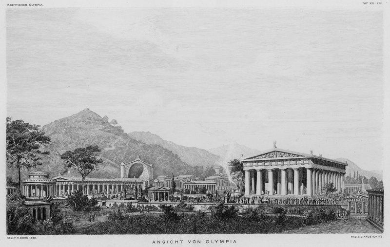 Recriação de Olympia (gravura) de German School