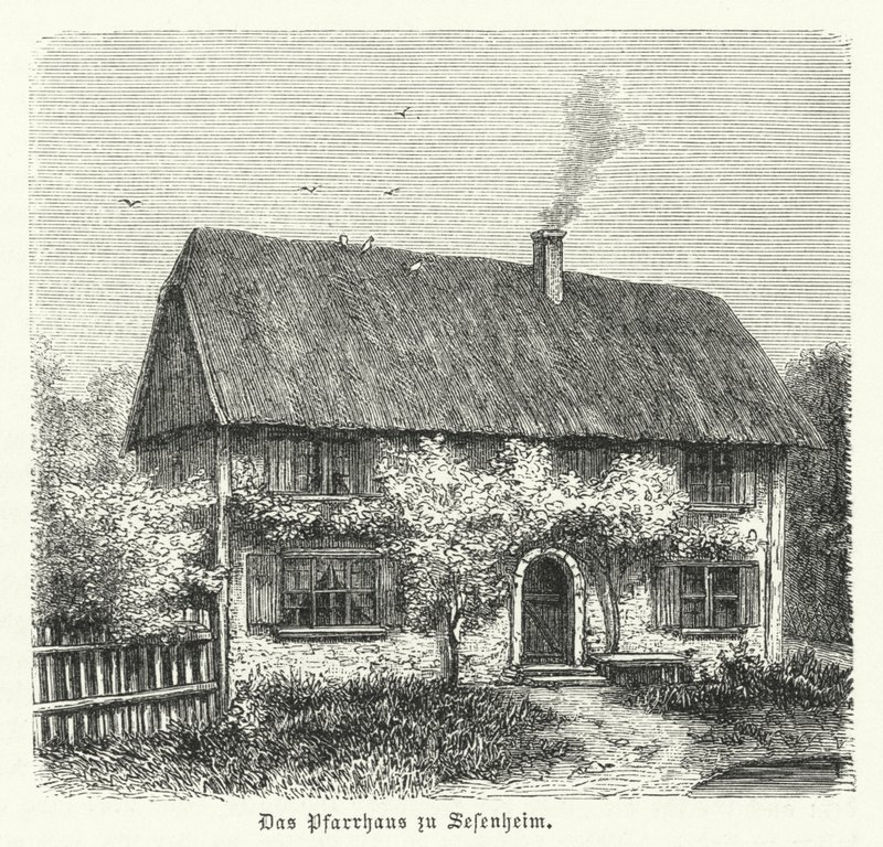 Reitoria de Sessenheim, casa de Friederike Brion, com quem Johann Wolfgang Goethe teve um caso de amor enquanto estudava na Universidade de Estrasburgo em 1770-1771. de German School
