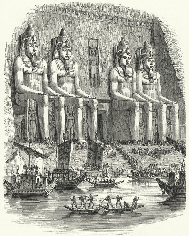 Festival religioso no Antigo Egipto (gravura) de German School