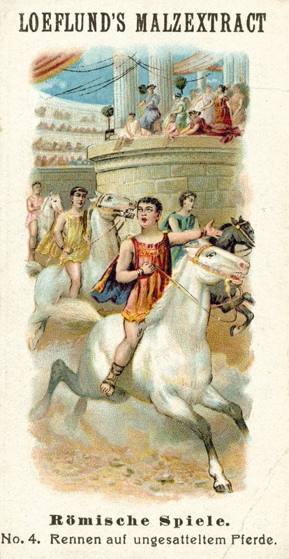 Jogos romanos - corrida de cavalos bareback de German School