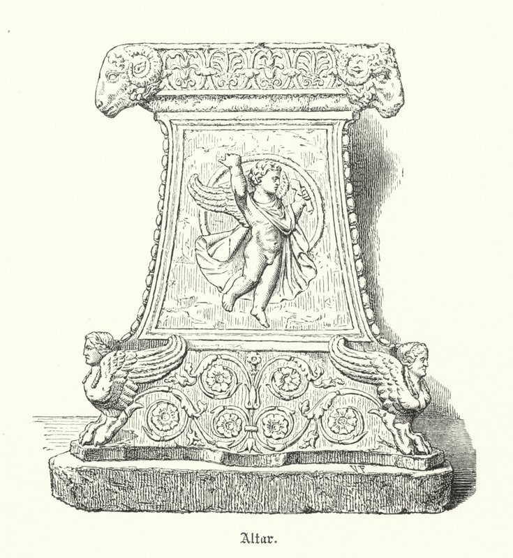 Altar religioso romano (gravura) de German School