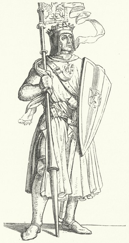 Rudolf dos Habsburgos, Rei da Alemanha (gravura) de German School