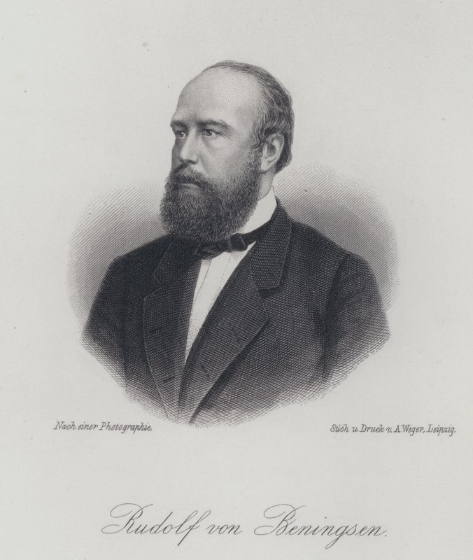 Rudolf von Bennigsen, político alemão (gravura) de German School
