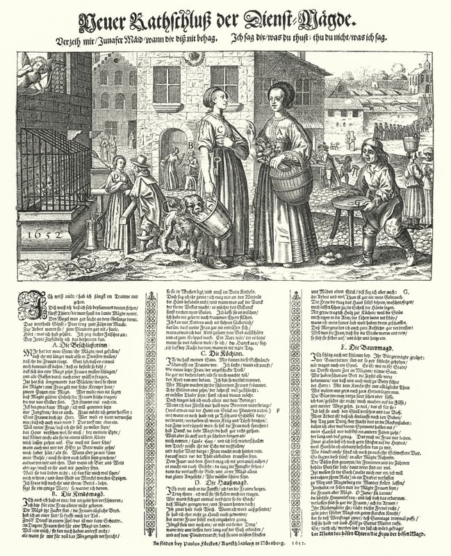 Poema satírico sobre os vícios dos servos de German School