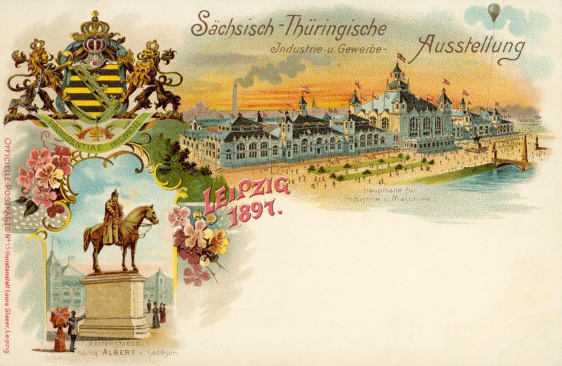 Exposição Saxónia e Thuringian Trade and Industry em Leipzig, Alemanha de German School