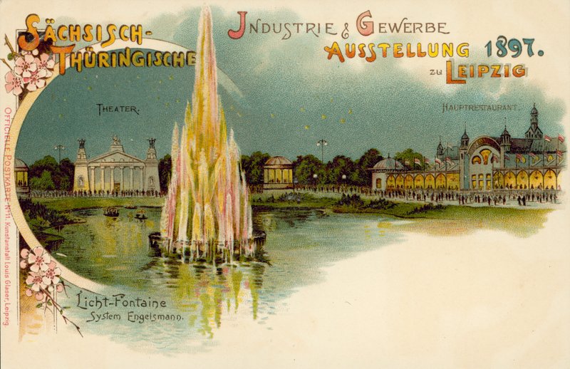 Exposição Saxónia e Thuringian Trade and Industry em Leipzig, Alemanha de German School