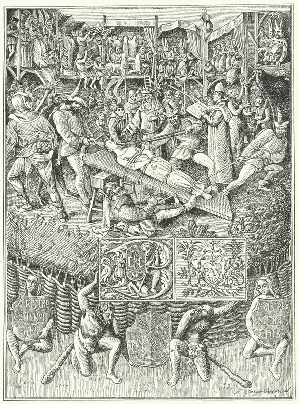 Cena de uma peça de mistério medieval de German School