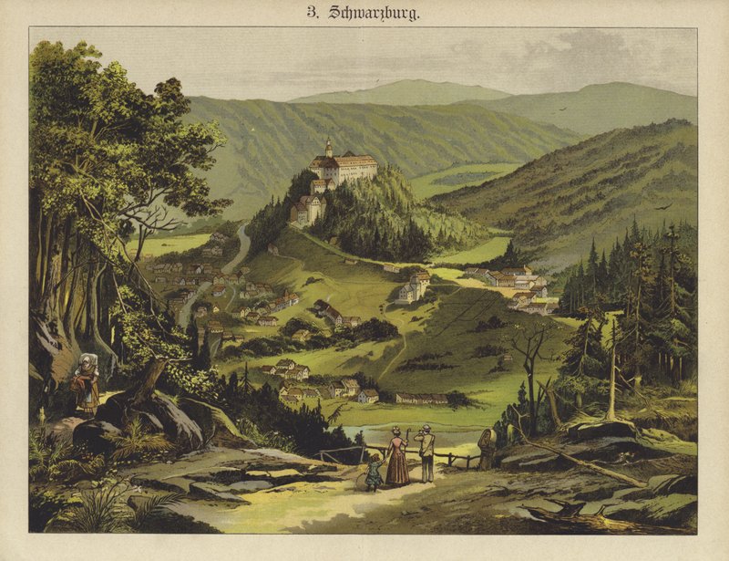Schwarzburg (cor litho) de German School