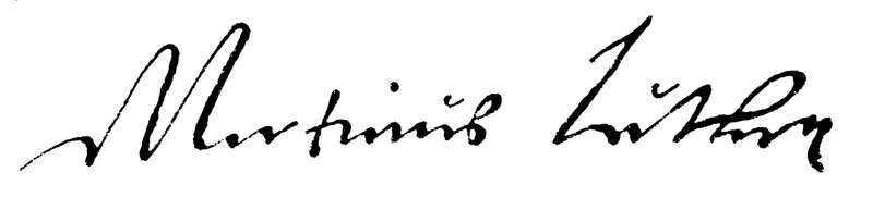 Assinatura de Martinho Lutero (litografia) de German School