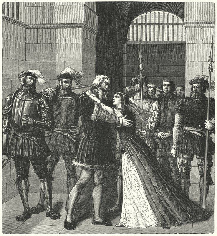 Sir Thomas More a despedir-se da filha antes da sua execução. de German School