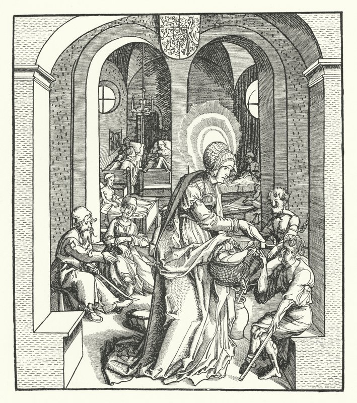 Santa Hedwig da Silésia, Duquesa da Polónia (gravura) de German School