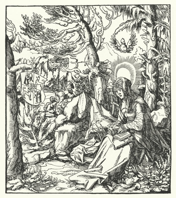Santa Ida de Lorena (c1040-1113) (gravura) de German School