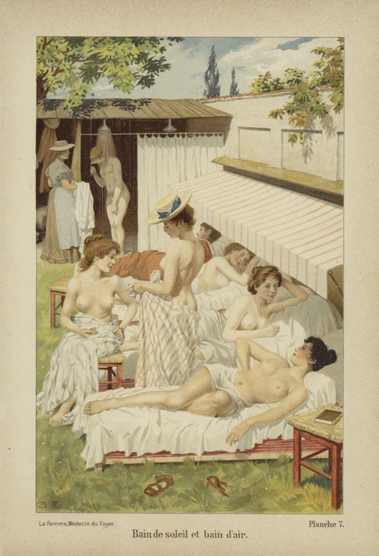 Banho de sol e ar fresco (cor litho) de German School