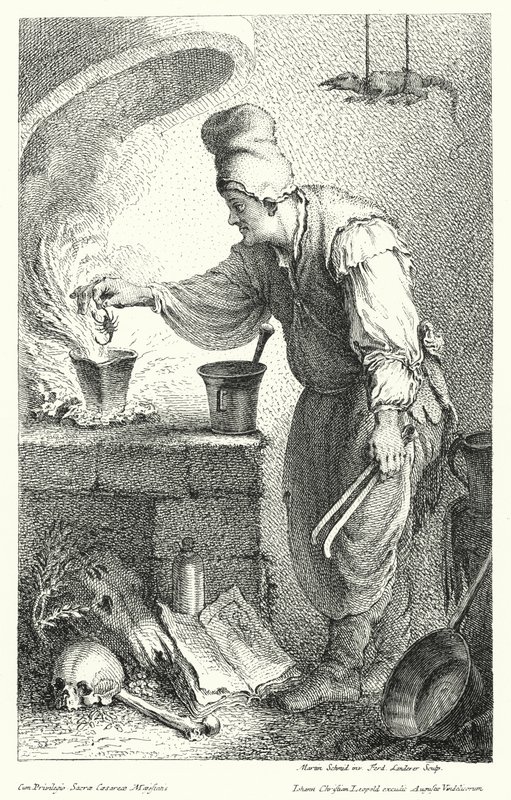 O Alquimista (gravura) de German School