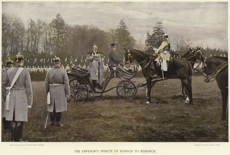O tributo dos imperadores de homenagem a Bismarck de German School