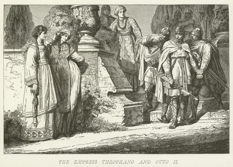 A Imperatriz Theophano e Otto II de German School