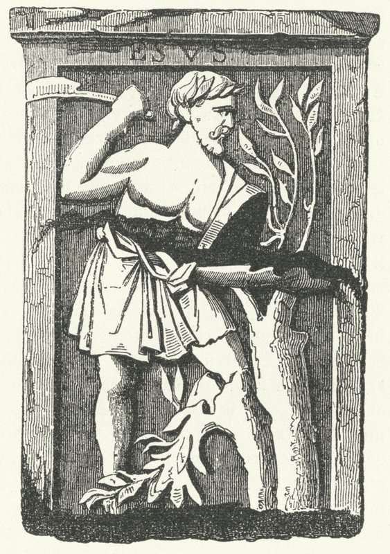 O Deus Gaulês Esus (gravura) de German School
