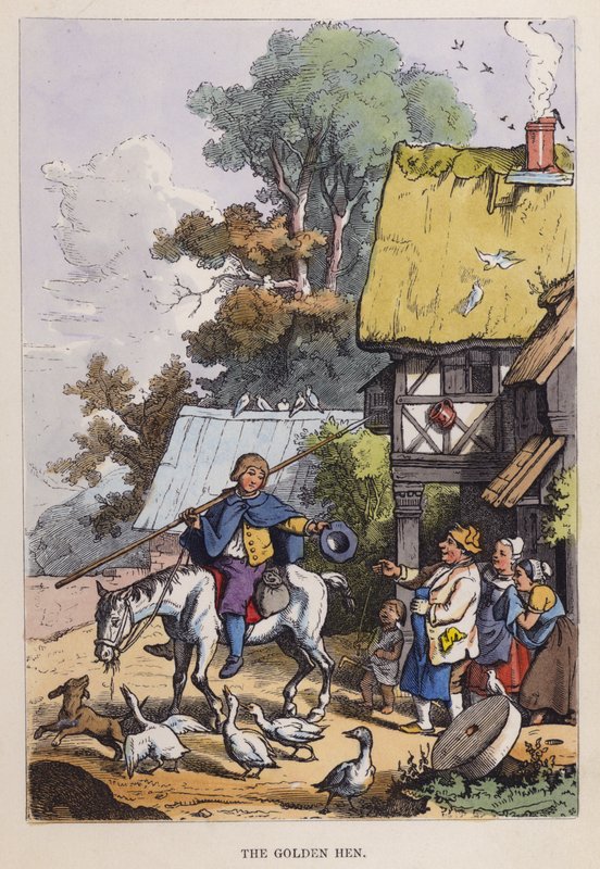 A Galinha Dourada (cor litho) de German School