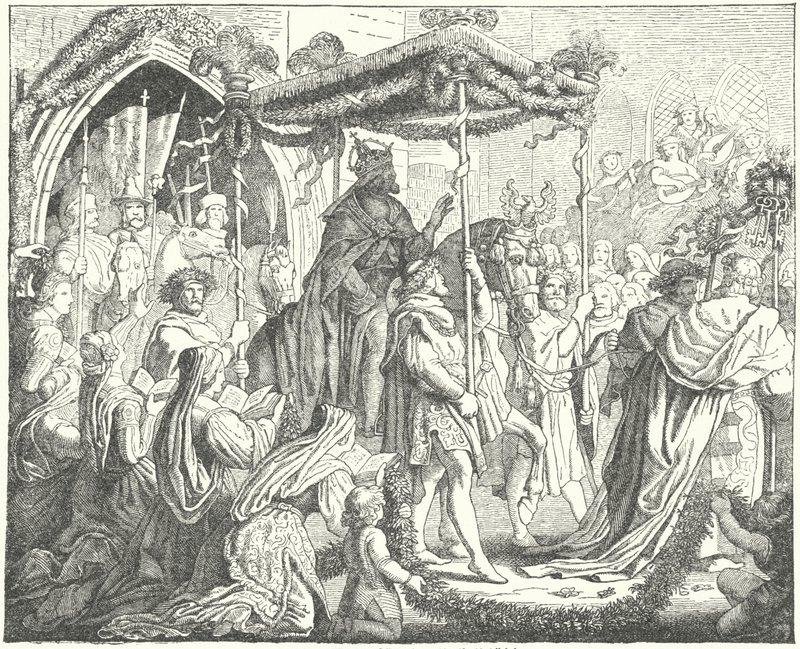 O Santo Imperador Romano Carlos IV a entrar em Lubeck de German School