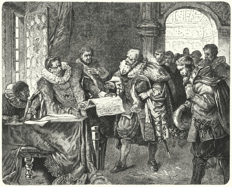 O Santo Imperador Romano Rudolf II concedeu aos protestantes boêmios maior liberdade religiosa em sua Carta de Majestade de German School