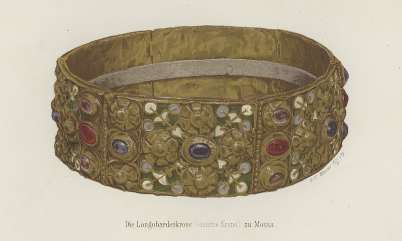 A Coroa de Ferro da Lombardia (cor litho) de German School