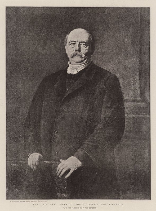 O falecido Otto Edward Leopold Prince von Bismarck (litho) de German School
