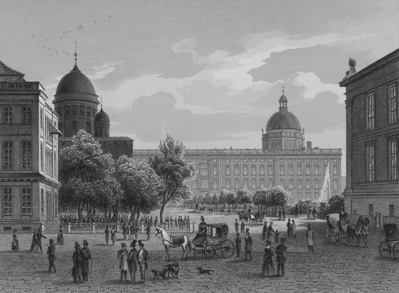 O Lustgarten, Berlim (gravação em aço) de German School