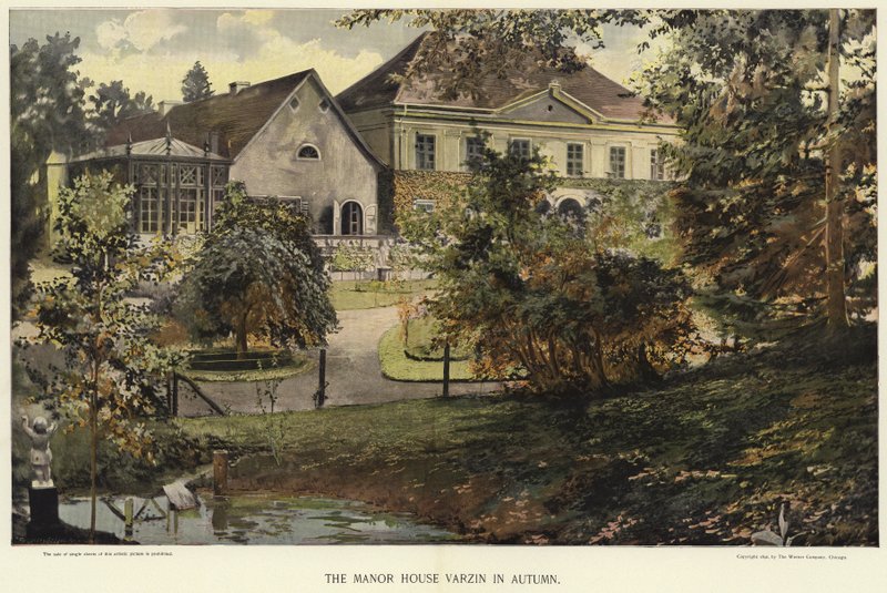 O Manor House Varzin no outono de German School