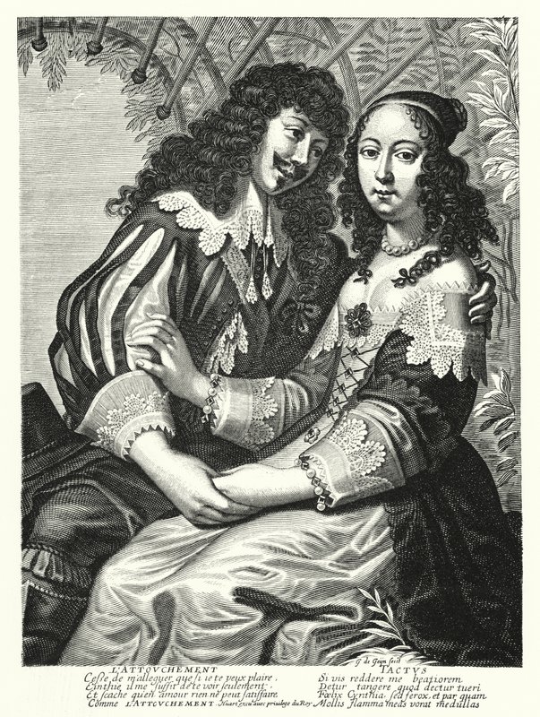 Os Recém-casados (gravura) de German School