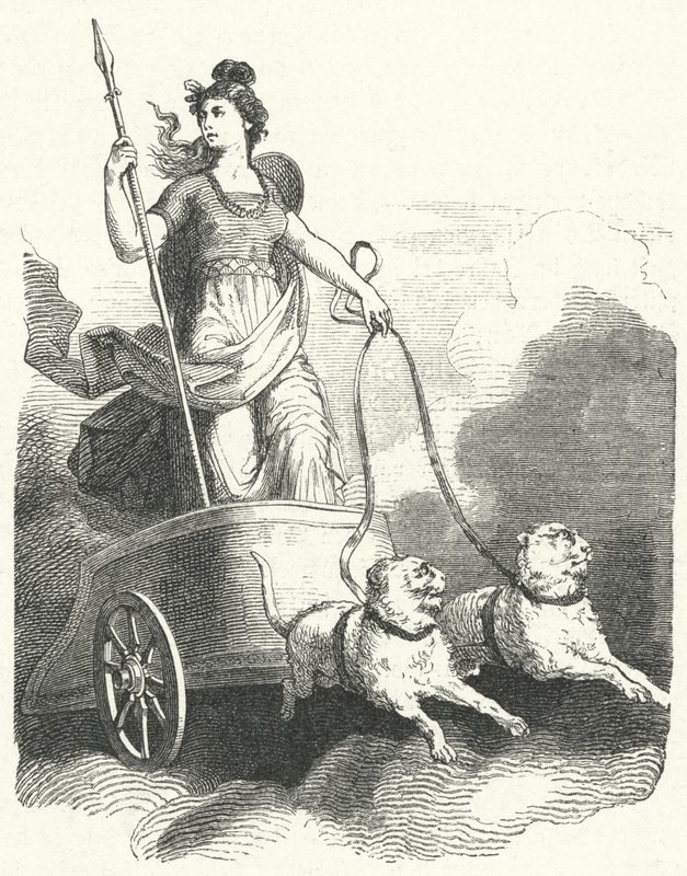 A deusa nórdica Freyja (gravura) de German School
