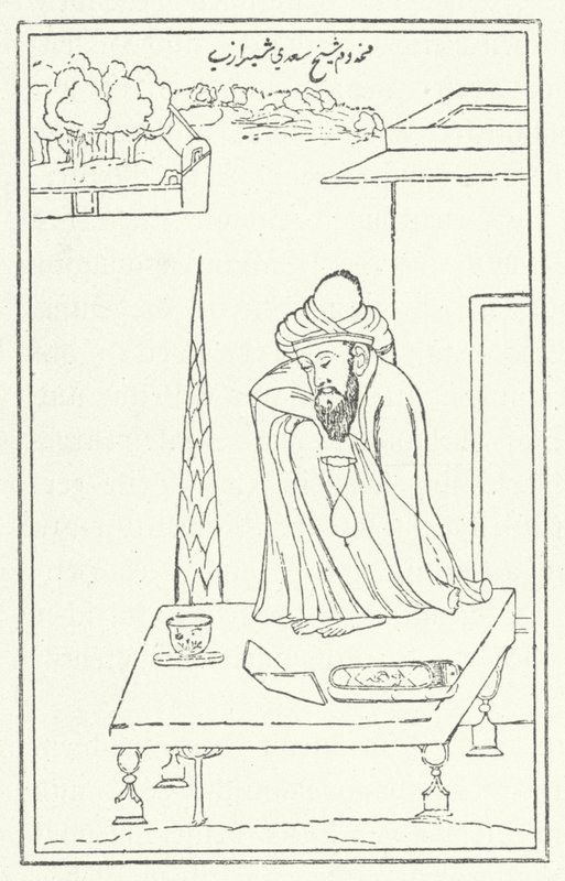 O poeta persa Saadi (gravura) de German School