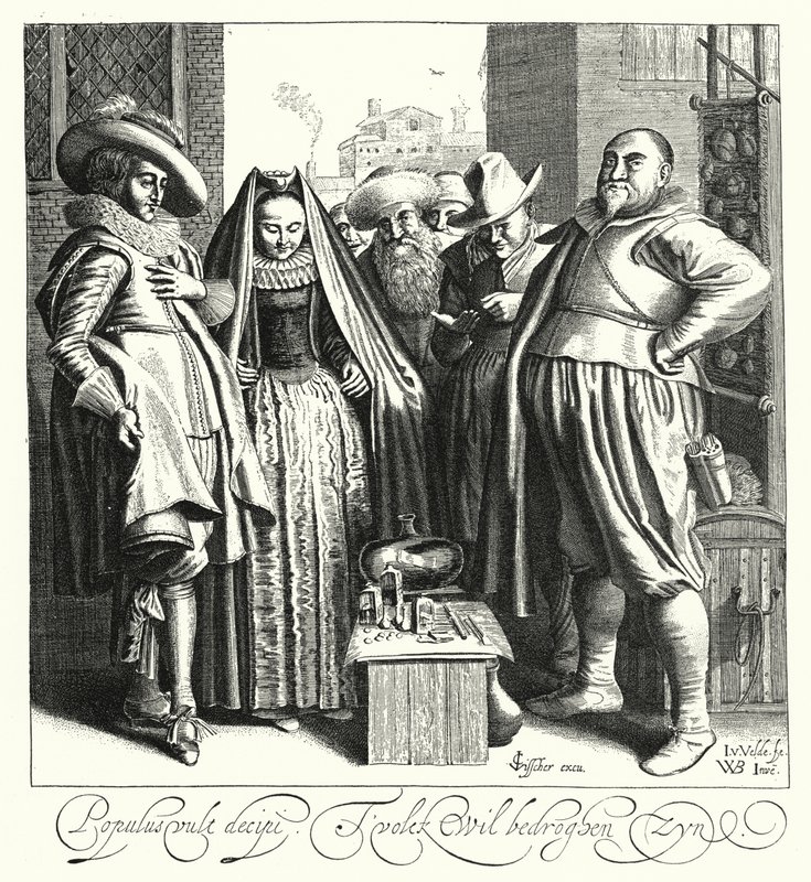 O Quack, ou Charlatão (gravura) de German School