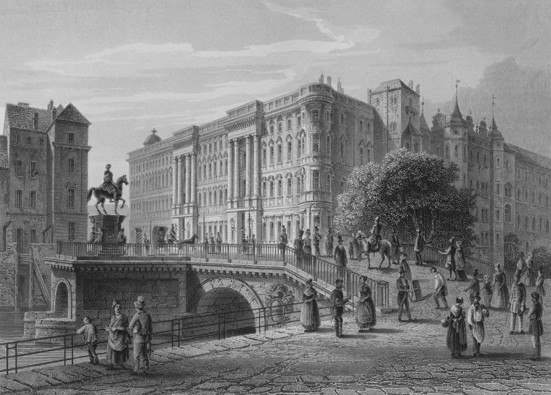 O Palácio Real, Berlim (gravura em aço) de German School